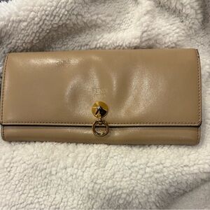 Fendi Blue and Ivory Fly Away Continental Wallet
